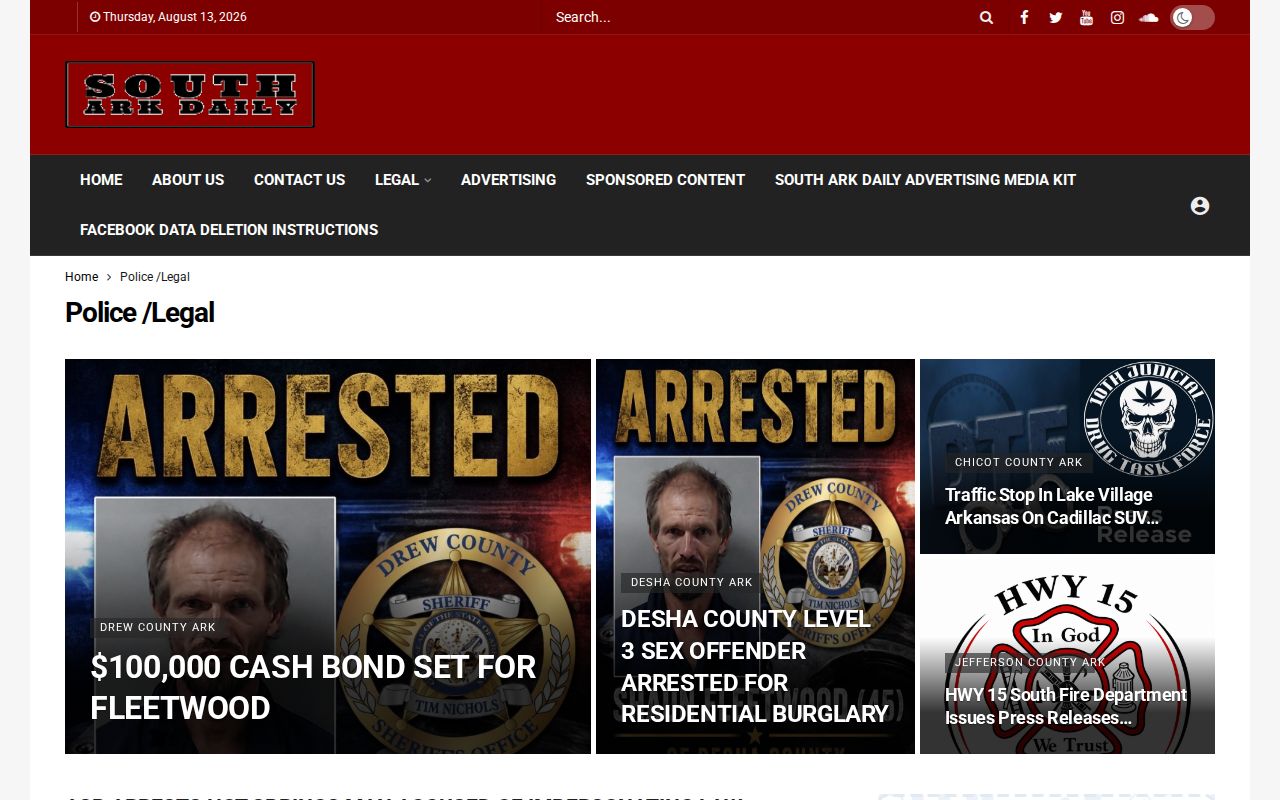 South Ark Daily Union County police and legal news category